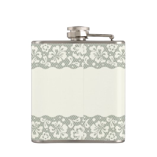 Spitzemuster, Blume Vintage 5 Flachmann (Rückseite)