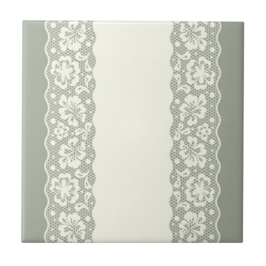 Spitzemuster, Blume Vintage 5 Fliese (Vorderseite)