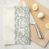 Spitzemuster, Blume Vintage 5 Geschirrtuch (Viertel Falte)