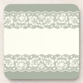 Spitzemuster, Blume Vintage 5 Getränkeuntersetzer (Vorderseite)