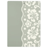 Spitzemuster, Blume Vintage 5 Klemmbrett (Rückseite)