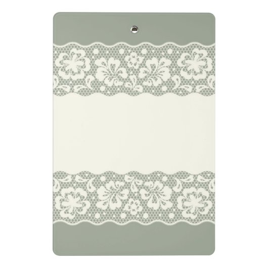 Spitzemuster, Blume Vintage 5 Mini Klemmbrett (Rückseite)