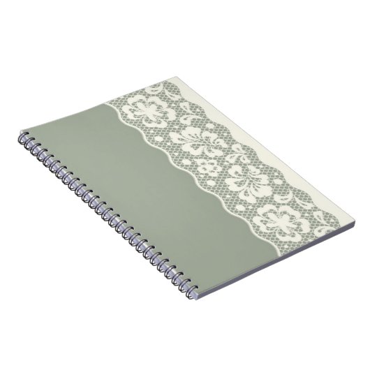 Spitzemuster, Blume Vintage 5 Notizblock (Rechte Seite)