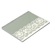 Spitzemuster, Blume Vintage 5 Notizblock (Linke Seite)