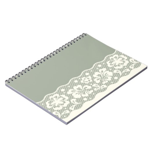 Spitzemuster, Blume Vintage 5 Notizblock (Linke Seite)