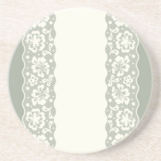 Spitzemuster, Blume Vintage 5 Untersetzer (Vorne)