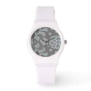 Spitzemuster, Blume Vintage 6 Armbanduhr
