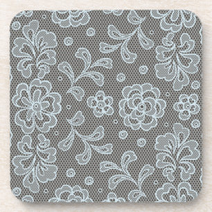 Spitzemuster, Blume Vintage 6 Getränkeuntersetzer
