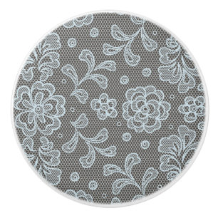 Spitzemuster, Blume Vintage 6 Keramikknauf