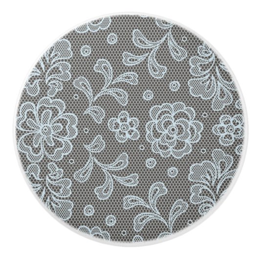 Spitzemuster, Blume Vintage 6 Keramikknauf (Vorderseite)