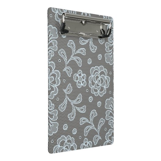 Spitzemuster, Blume Vintage 6 Mini Klemmbrett (Schrägansicht)