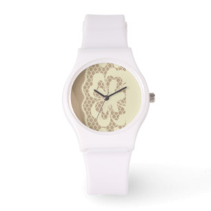 Spitzemuster, Blume Vintage 7 Armbanduhr