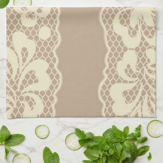 Spitzemuster, Blume Vintage 7 Handtuch (Gefaltet)