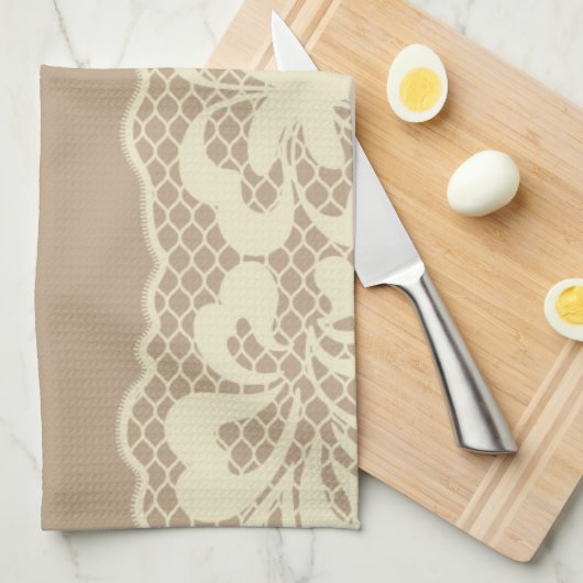 Spitzemuster, Blume Vintage 7 Handtuch (Viertel Falte)