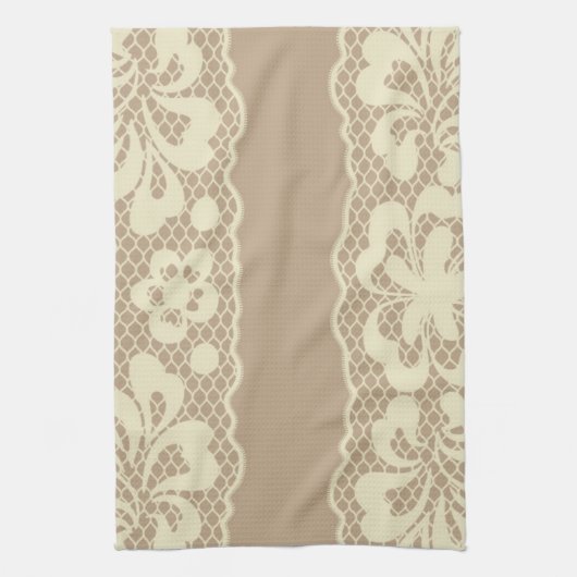 Spitzemuster, Blume Vintage 7 Handtuch (Vertikal)