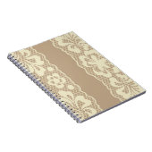 Spitzemuster, Blume Vintage 7 Notizblock (Rechte Seite)