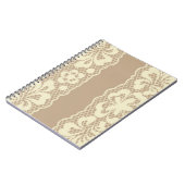 Spitzemuster, Blume Vintage 7 Notizblock (Linke Seite)