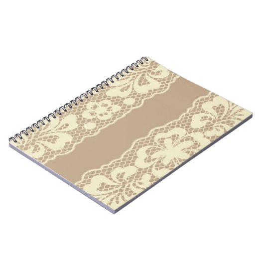 Spitzemuster, Blume Vintage 7 Notizblock (Linke Seite)