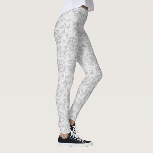 Spitzemuster, Blume Vintages 1 Leggings (Rechts)