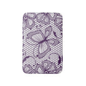 Spitzemuster mit Schmetterlingen Badematte (Vorderseite Vertikal)