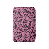 Spitzemuster mit Schmetterlingen Badematte (Vorderseite Vertikal)