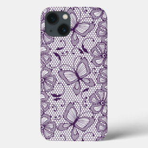 Spitzemuster mit Schmetterlingen Case-Mate iPhone Hülle
