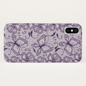 Spitzemuster mit Schmetterlingen Case-Mate iPhone Hülle (Rückseite (Horizontal))
