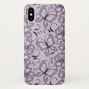 Spitzemuster mit Schmetterlingen Case-Mate iPhone Hülle