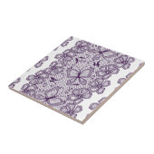 Spitzemuster mit Schmetterlingen Fliese (Seite)