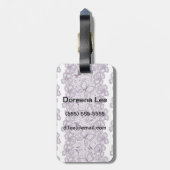 Spitzemuster mit Schmetterlingen Gepäckanhänger (Rückseite vertikal)