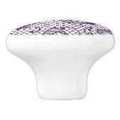 Spitzemuster mit Schmetterlingen Keramikknauf (Seitenansicht)