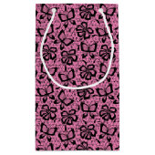 Spitzemuster mit Schmetterlingen Kleine Geschenktüte (Rückseite)