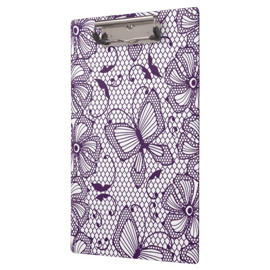 Spitzemuster mit Schmetterlingen Klemmbrett (Links)