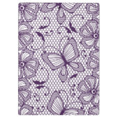 Spitzemuster mit Schmetterlingen Klemmbrett (Rückseite)