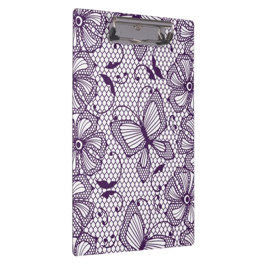 Spitzemuster mit Schmetterlingen Klemmbrett (Rechts)