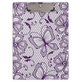 Spitzemuster mit Schmetterlingen Klemmbrett (Vorderseite)