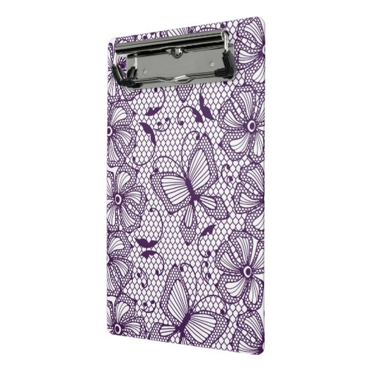 Spitzemuster mit Schmetterlingen Mini Klemmbrett (Gewinkelt2)