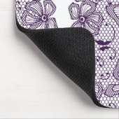 Spitzemuster mit Schmetterlingen Mousepad (Ecke)