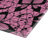 Spitzemuster mit Schmetterlingen Schneidebrett (Ecke)