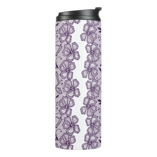 Spitzemuster mit Schmetterlingen Thermosbecher (Nach links gedreht)