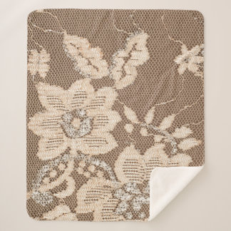 Spitzen Delikatessen: Weißes Stoffkunst Sherpadecke