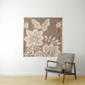 Spitzen Delikatessen: Weißes Stoffkunst Wandteppich (Beispiel (Horizontal))