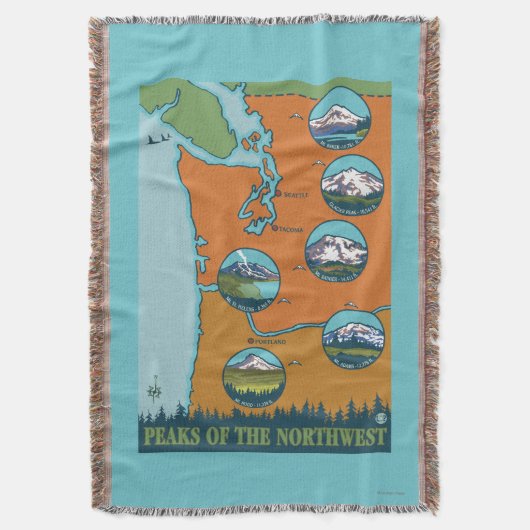 Spitzen des Nordwestens - 5 verschiedene Berge Decke (Vorderseite Vertikal)