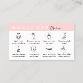 Spitzen für Maniküre nach der Pflege Visitenkarte