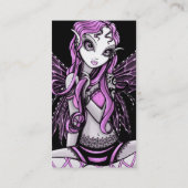 "Spitzen-" gotische rosa Visitenkarte (Rückseite)