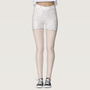 Spitzen-Gürtel-Look-Spandex-Leggings Leggings