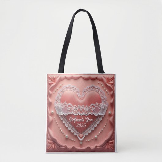 Spitzen-Herz-Wildleder Tasche (Vorderseite)