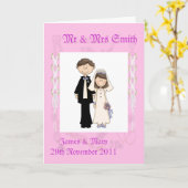 Spitzen- Hochzeit Karte (Gelbe Blume)