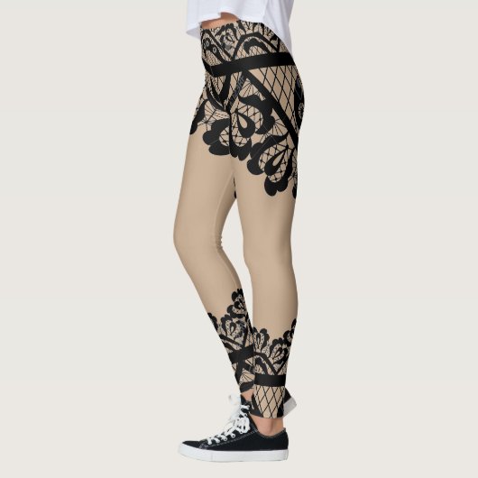 Spitzen-Illusion-Rock & Stiefel Leggings (Links)
