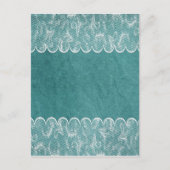 Spitzen in Aquamarin und weiß Postkarte (Vorderseite)